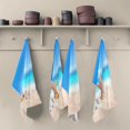 thumbnail image 2 of Starfish Shell Summer Tea Towels Set of 6 Sandy Blue Kitchen Dish Cloth with Hanging Loop, 18"x28"Lint-Free Absorbent Towel for Kitchen Drying Wiping and Cleaning, 2 of 7