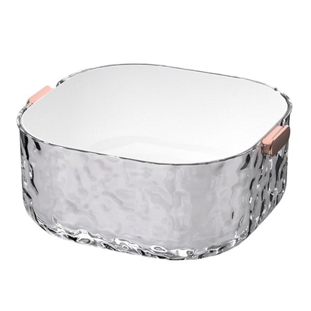 Cesta coladora reutilizable de doble capa para lavar frutas y verduras en la cocina.