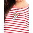 thumbnail image 3 of Wonder Nation x Hello Kitty Girls Stripe Graphic Tee with Short Sleeves, Sizes 4-16, 3 of 10