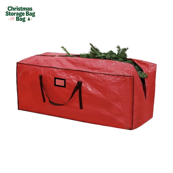 4 Ft Artificial Christmas Tree Storage Bag, Dust‑Resistant Heavy‑Duty Storage Container with Zipper and Sturdy Handles, Organizer for Xmas Trees, Bedding, Curtains and Wreath Decorations