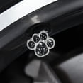 thumbnail image 4 of Yimiti 4Pcs Car Rhinestone Tire Valve Stem Cover Feet Bear Paw Shape,Black, 4 of 8