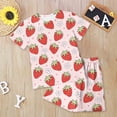 thumbnail image 2 of felwors Girls Cotton Sleepover Pajama Set for Little & Big Girls Short Sleeve Set 2-Piece PJ Size 2T-14T (3-4 Years,Light Purple), 2 of 3