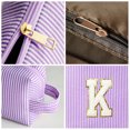thumbnail image 4 of Sm:)e Personalized Initial Makeup Bag, Cosmetic Bag for Teen Girls and Women, Toiletry Bags for Travel Holiday Birthday,2 Pack (K, Purple), 4 of 7