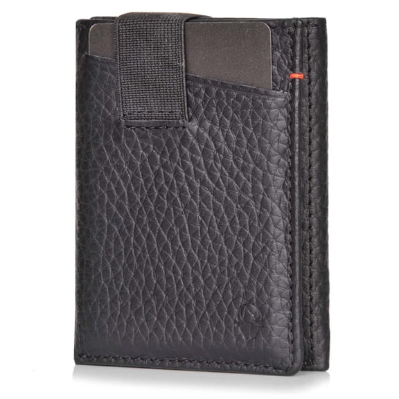 DONBOLSO 2 I Slim Wallet without Coin Pocket I Grained Nappa Black