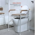 thumbnail image 4 of Sharper Image Deluxe Commode, Bedside Toilet Chair, Portable Bathroom Aid, Toilet Safety, 4 of 14