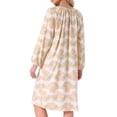thumbnail image 3 of Womens Nightgown Floral Long Sleeve Pleated Raglan Sleeve Elastic Cuff Midi with Pocket Sleepwear Nightdress S Yellow, 3 of 6