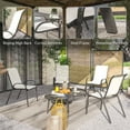 thumbnail image 5 of Outsunny Outdoor Dining Chairs Set of 4, Stackable Outdoor Patio Chairs with High Back, Breathable Mesh Seat for Garden Lawn Backyard, Beige, 5 of 9