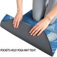 thumbnail image 3 of Blue White Tie Dye Swirl Pattern Hot Yoga Mat Towel Non Slip for Hot Yoga - Quick-Drying Yoga Mat Cover with 4 Corner Pockets with Travel Bag - Hot Yoga Towel Non Slip 70"x26", 3 of 6