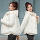 thumbnail image 4 of Chaqueta corta de algodón suelta con capucha, chaqueta pequeña, chaqueta de algodón gruesa, chaqueta de algodón adelgazante y moderna para mujer, 4 of 6