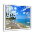 thumbnail image 5 of Canvas Print Wall Art Window Beach Wave View Nature Photography Realism Scenic Landscape Colorful Multicolor for Home Decor Ready to Hang, 5 of 18