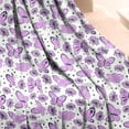 thumbnail image 3 of Purple Butterfly Flower Pattern Blanket,Comfortable Soft Flannel Throw Blanket,All Season,Warm Lightweight Blankets for Sofa Bed Couch Living Room Chair,50"x60", 3 of 4