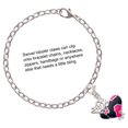 thumbnail image 2 of Delight Jewelry Silver-tone Hot Pink Large Cheetah Print Heart - Silver-tone Clip on Charm with Mini Year 2025, 2 of 4
