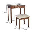 thumbnail image 5 of Benjara BM225069 Wooden Vanity Set with Padded Stool, Walnut Brown - 3 Piece, 5 of 5