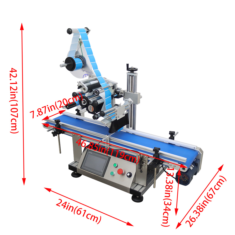 Automatic Desktop Conveyor Table Plane Label Applicator Flat Labeling Machine Bottle Labeler 110V LT-160