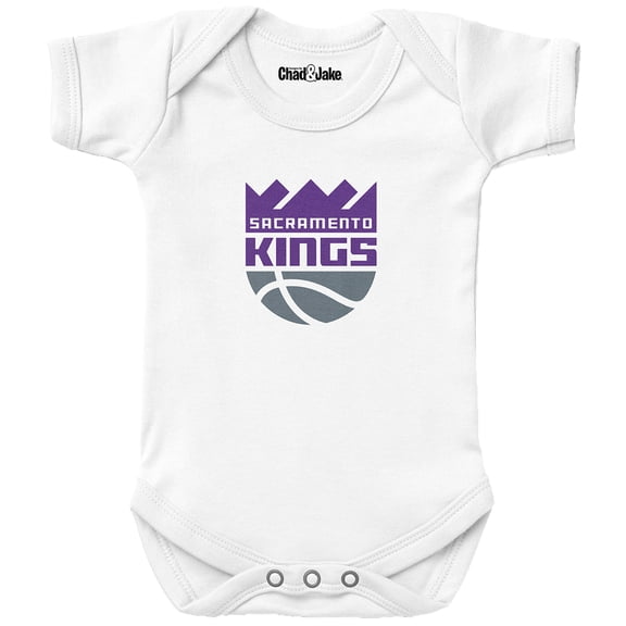 Newborn & Infant Chad & Jake  White Sacramento Kings Logo Bodysuit