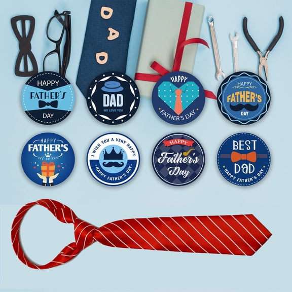 Kids Stickers,Father'S Day Gift Decoration Stickers Gift Packaging Stickers Circular Gift Stickers