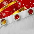 thumbnail image 2 of Homewish Red Christmas Tree Curtains Pack of 2 (42x84 Each), Winter Snowflake Curtains Blackout, Glitter Xmas Stars Print Bedroom Curtains, Living Room Curtains Decor, 2 of 6
