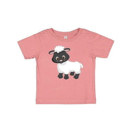 

Inktastic Cute White Lamb with Black Face Gift Baby Boy or Baby Girl T-Shirt