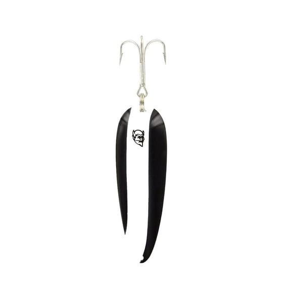 Dardevle 1oz - 28gr Black with White Stripe Brass Back