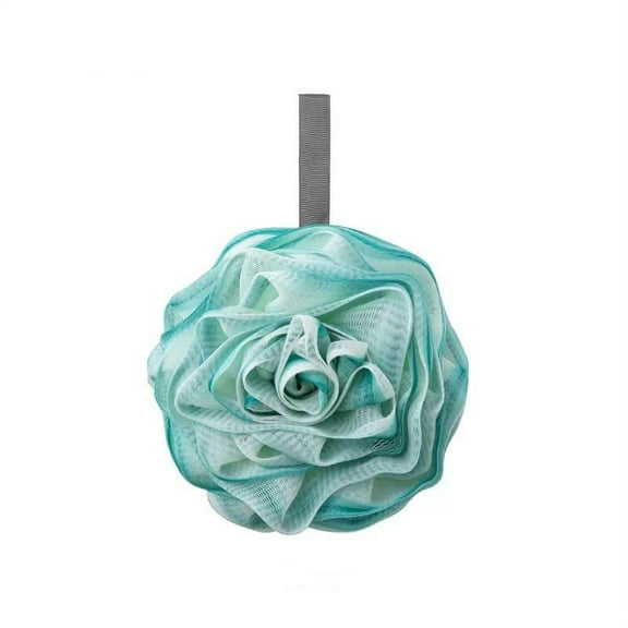 Shower Mesh Poufs Shower Loofahs Rose Flower, Mesh Puff Exfoliating Shower Sponge Scrubber Ball, Set of 3, Random