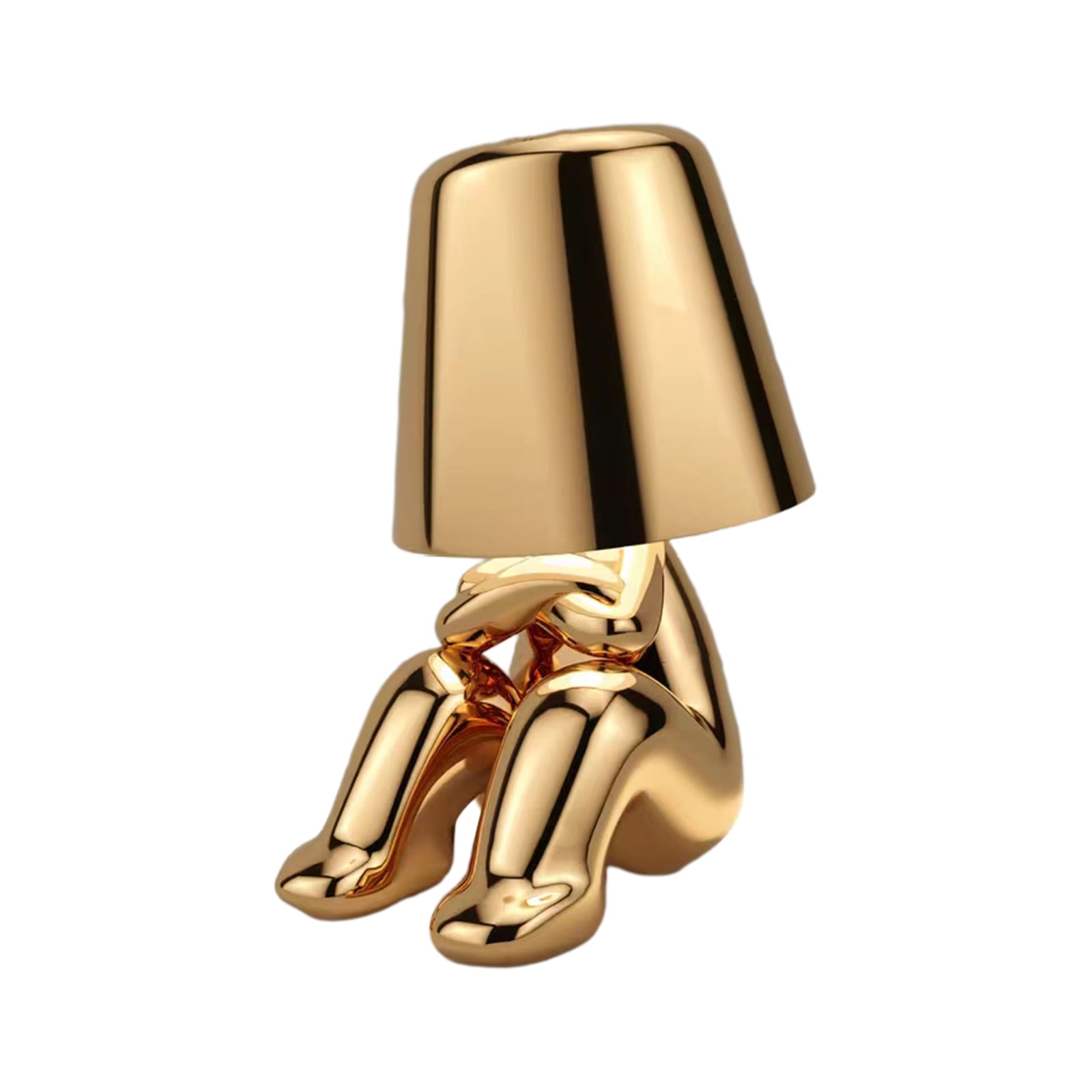 Little Golden Man Led Table Lamp Thinker Lamp Touch Control Dimmable