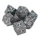 thumbnail image 5 of Dados poliédricos, 7 piezas, patrón grabado en metal, juego de rol, dados, dados poliédricos de metal, tecnología avanzada, 5 of 12