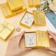thumbnail image 3 of Paquete de 12 cajas de regalo de cartón kraft dorado para joyería, collar, anillo, caja de 3,5 x 2,5 x 1 con lazos, 3 of 9