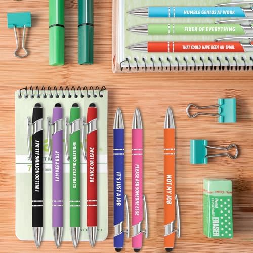 Funny Pens Sarcastic Ballpoint Pens for Adults Snarky Office Supplies for Coworker Women Men Work Colleague Favors 10 PCS