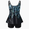 thumbnail image 4 of KPOPLK Bandeau Tankini Swimsuits for Women Tummy Control Slim Fitted Swimwear Strapless 2 Piece Bathing Suit Size S,Black, 4 of 5