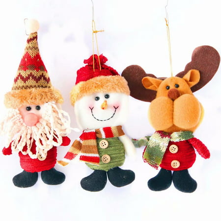 Akoyovwerve Merry Christmas Santa Claus Doll Pendants Christmas Tree Decoration Hanging Ornaments Crafts for Home