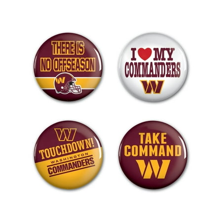 NFL Washington Commander 4 Pack 1.25 Buttons