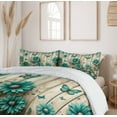 thumbnail image 6 of Ambesonne Rustic Duvet Cover Set, Farmhouse Cold Tone Daisies, Calking, Turquoise and Grey Yellow, 6 of 6
