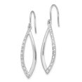 thumbnail image 5 of Auriga Fine Jewelry 925 Sterling Silver Rhodium Diamond Dangle Earrings for Women, 5 of 6