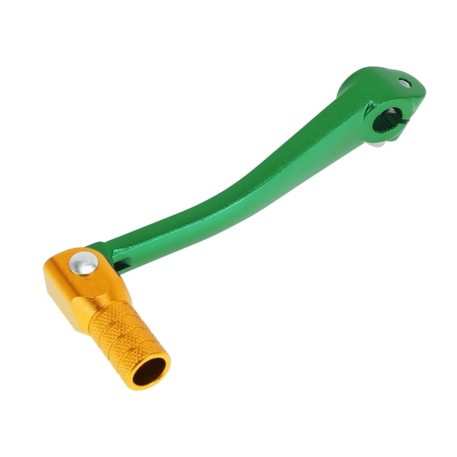 Palanca de cambio de marcha de motocicleta plegable para Bosuer 125, aleación de aluminio, palanca de cambio verde con cabeza dorada