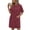Z2_Wine#, variant on Summer Plus Size Dresses for Womens 2025 Fashion Solid Color Causal Zipper Neck Short Sleeve Vacation Cold Shoulder Dress