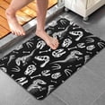 thumbnail image 4 of Black Cartoon Dinosaurs Skulls Skeletons Pattern Bathroom Rugs Mat,Non Slip Microfiber Bathroom Rug,Rubber Backing,Soft Bathroom Mats for Bathroom Floor,Tub and Shower,20x32in(50x80cm), 4 of 5