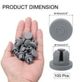 thumbnail image 2 of Tapones de goma de 13 mm/0.5" para viales Uxcell, 100 piezas, tapón de botella de goma butílica de tres patas para vial de vidrio, gris, 2 of 5