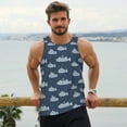 thumbnail image 6 of Picia Submarine With Periscope Printed Men’s Performance Tank, Men's Workout Tank Top Moisture-Wicking Tank Top Muscle tee, Breathable Workout Shirt-Medium, 6 of 7