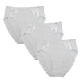 thumbnail image 1 of FEM intimates Cotton Spandex High Cut Panties w/ Lace Insert - 3Pk, 1 of 4