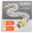 thumbnail image 4 of Dryer Vent Hose 5 Inch x 25FT, Insulated Flexible Duct with Clamps, 4 of 6