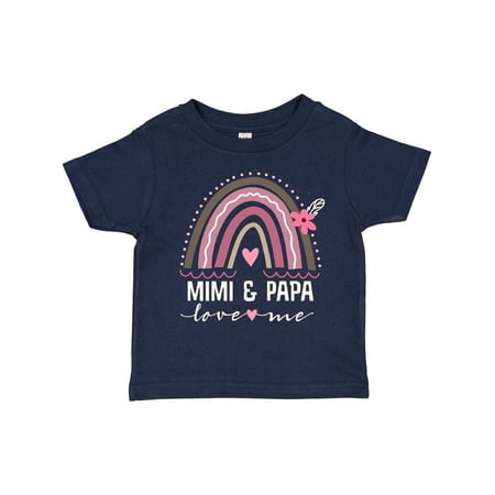 

Inktastic Mimi and Papa Love Me Rainbow Gift Toddler Toddler Girl T-Shirt