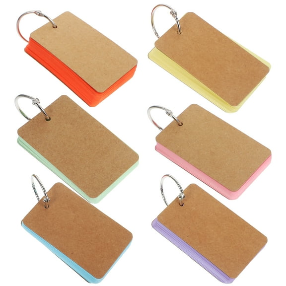 HOMEMAXS  6 Books Blank Note Card Credit Cards Talking Flash Index Office