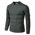 thumbnail image 1 of H2H Mens Casual Slim Fit Pullover Sweaters Knitted Henley Button Closure Long Sleeve Thermal (CMOSWL042), 1 of 6