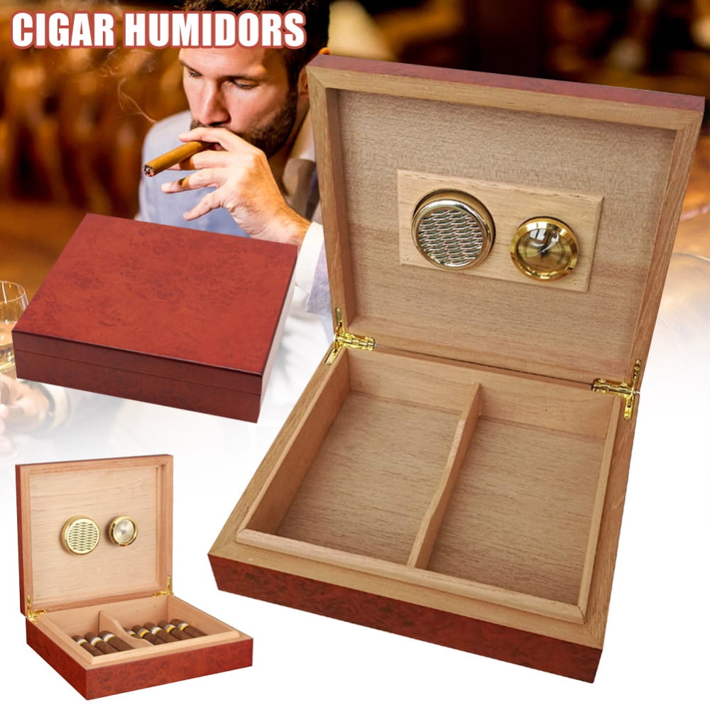 CKCL Cigars Humidor Desktop Cigars Humidor Box Case with Humidifier