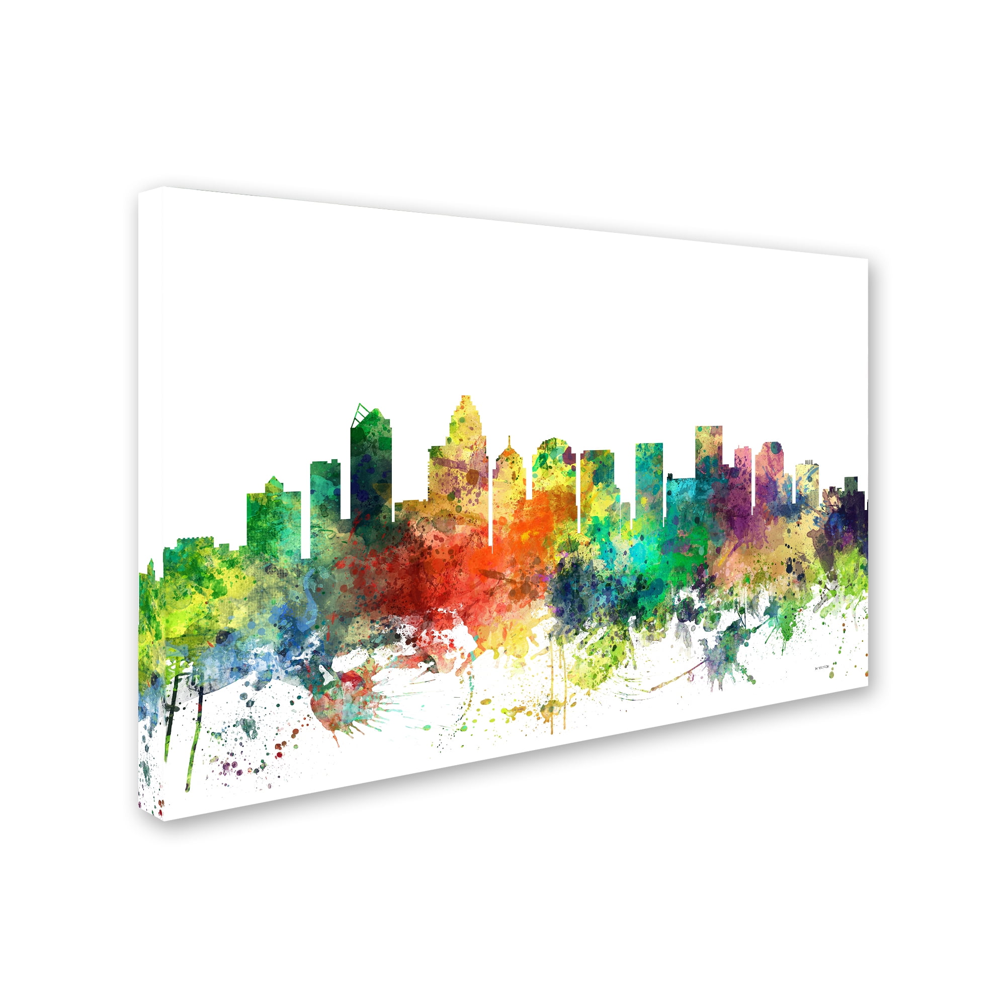 Trademark Fine Art 'Charlotte NC Skyline SP' Canvas Art by Marlene Watson