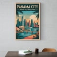 thumbnail image 6 of Vintage Panama City Retro Travel Poster with Panama Canal & Colonial Buildings Print Poster, 6 of 8