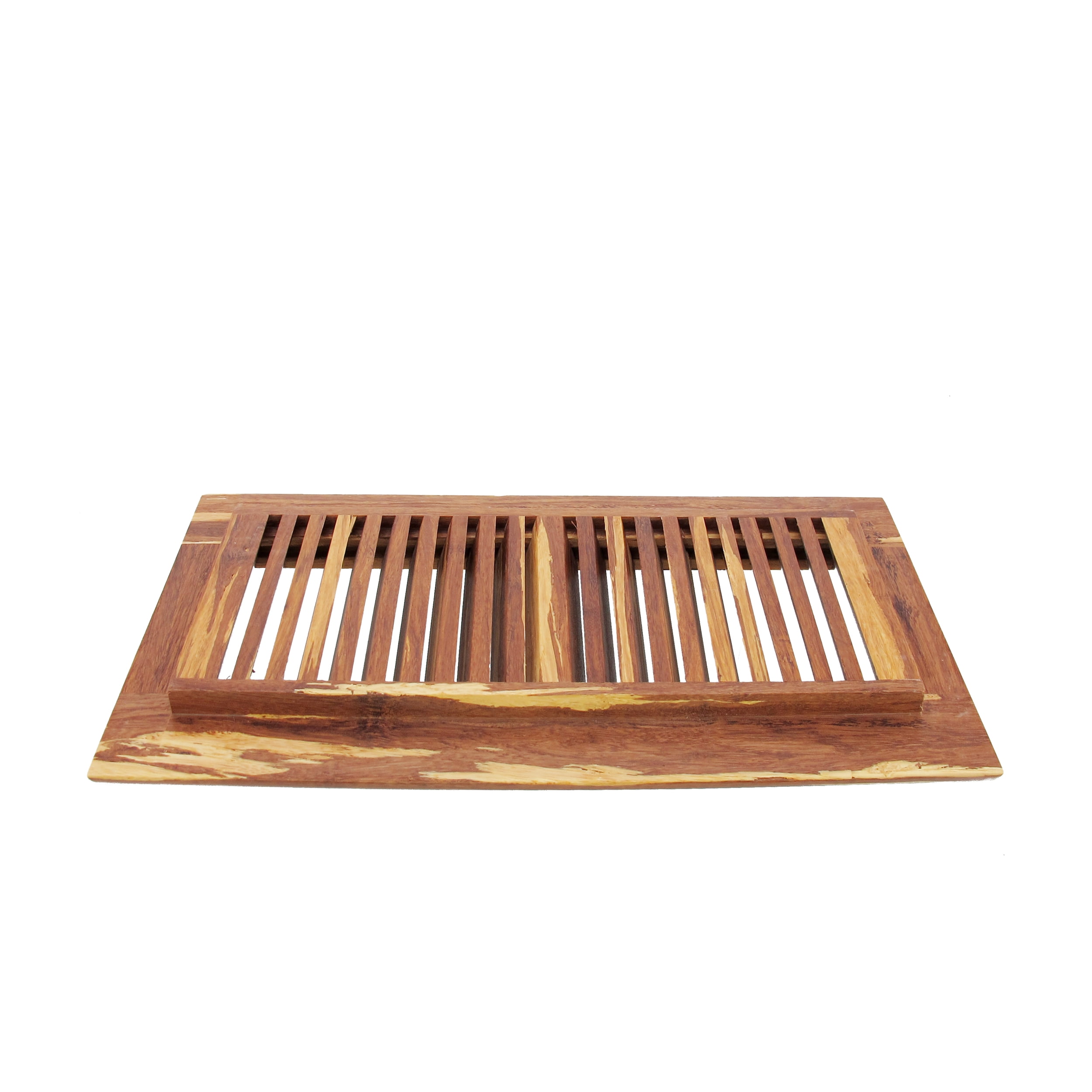 BambooMN 4" x 12" Strand Woven Bamboo Floor Register Air Vent Indent Cover - Tiger - 2 Covers