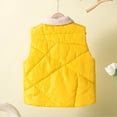 thumbnail image 4 of YUNAFFT Girls Thermal Vest Thickened Warm Winter Layering Collar Design Pure Color Casual Practical Style, 4 of 9
