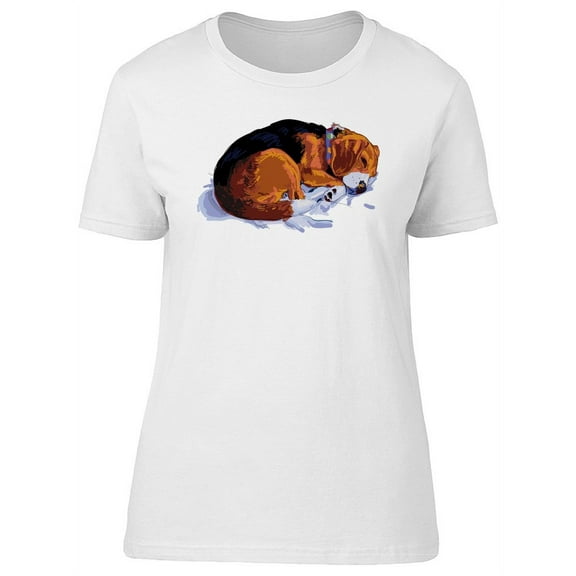 Cute Beagle Sleeping, Pet T-Shirt Women -Image by Shutterstock, Female Medium