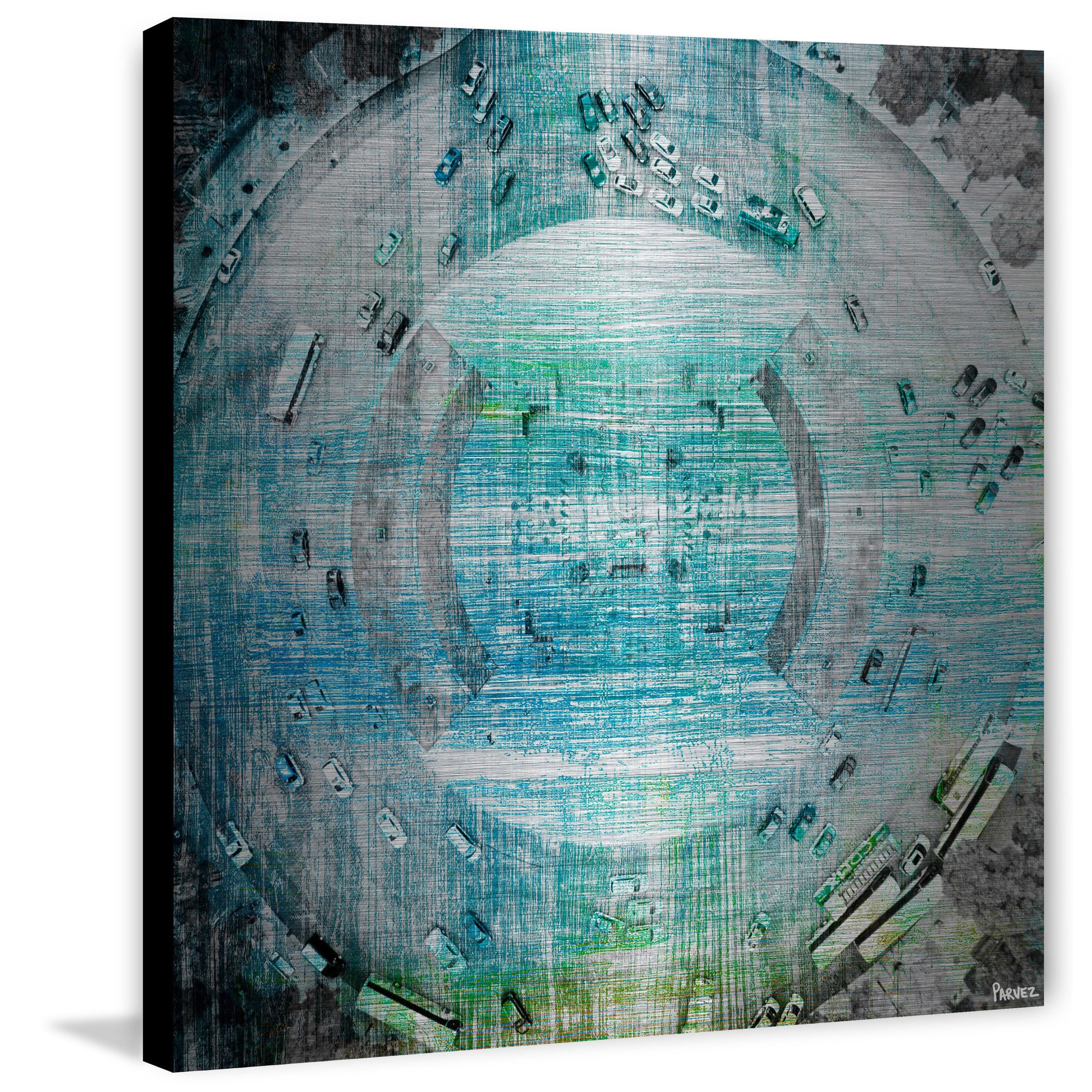 "Wrong Way Circle" Painting Print on Brushed Aluminum